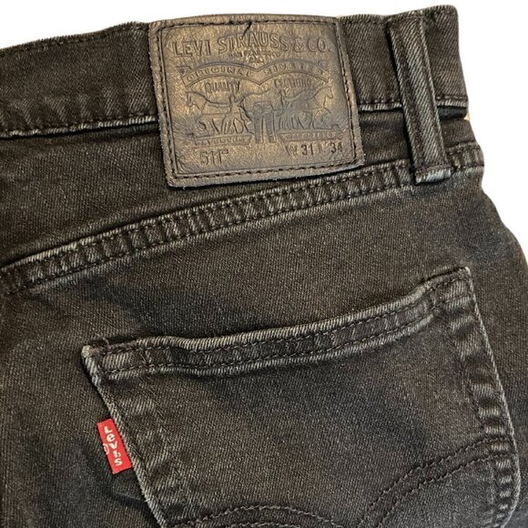 Levis 511 Black Jeans Stretchy Slim Straight Size 31 - Picture 3 of 6